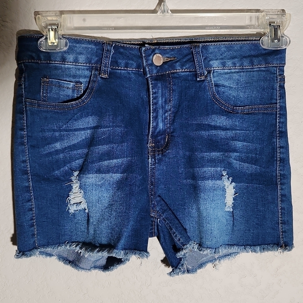 Nina Rossi Shorts denim size 11 Distressed cutout